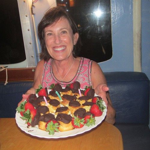 Our guest, Lane, enjoying her birthday on Ciganka