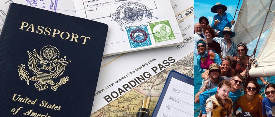 Passport and boarding pass